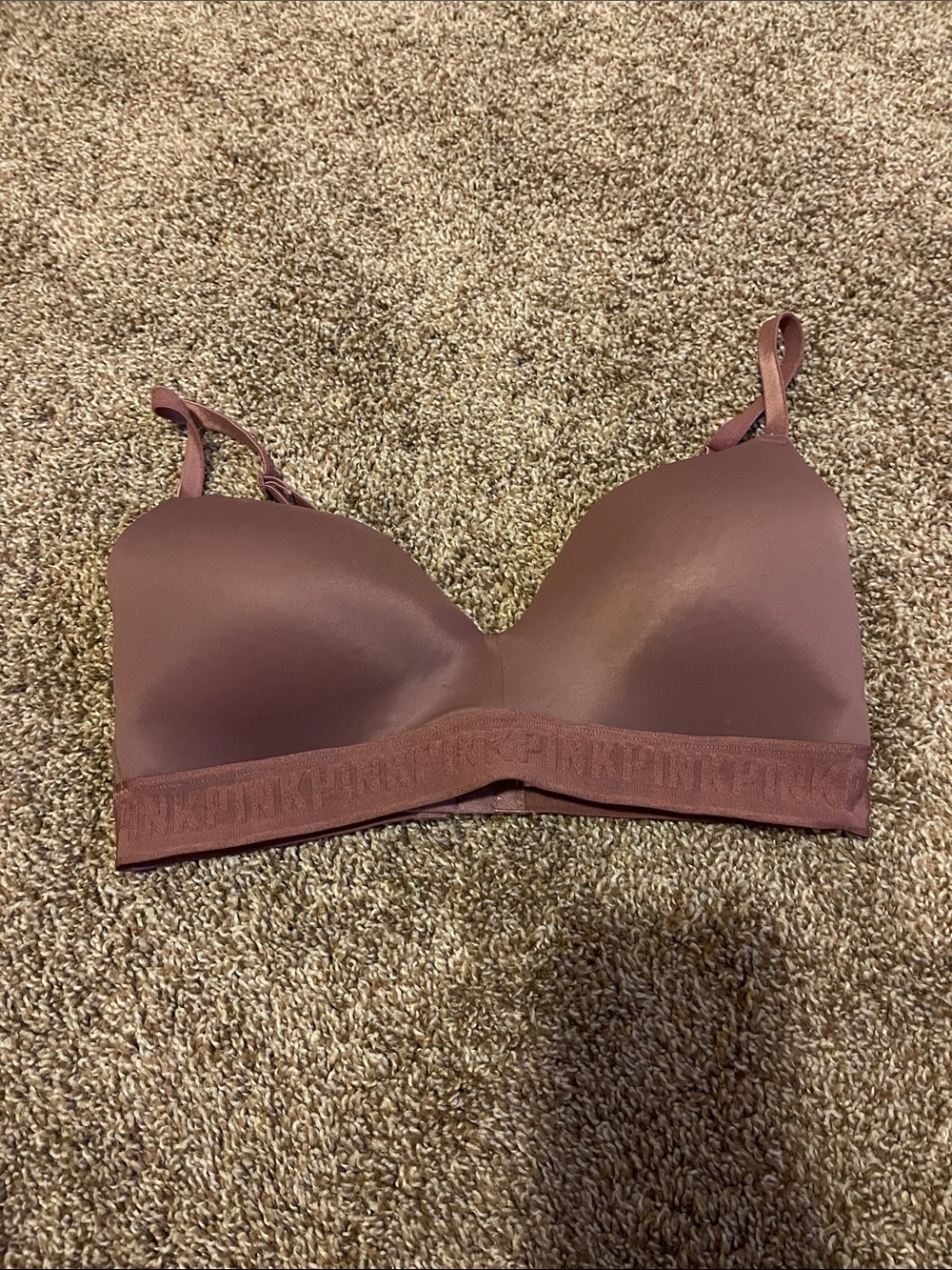 PINK Victoria's Secret Wireless Molded Bra in Dusty Rose